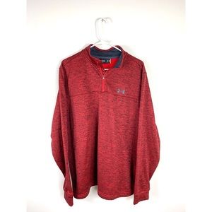 Under Armour quarter zip fleece red, sz XL